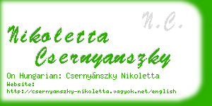 nikoletta csernyanszky business card